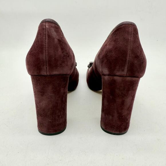Michael Michael Kors Caroline Purple Suede Block Heel Pumps Women’s Size 7 - Picture 7 of 8